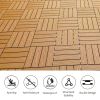 Wood Plastic Composite Deck Tiles Set of 20pcs, Composite Decking Resist Rust, Water, Weather, Easy to DIY & Maintain, Indoor&Outdoor,Ideal for Patios