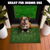 Home Entrance Green Leaves Door Mat Deluxe 17x29.5 in Absorbent Natural Rubber Non Slip