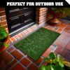 Home Entrance Green Leaves Door Mat Deluxe 17x29.5 in Absorbent Natural Rubber Non Slip