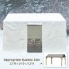 12'x14' Gazebo Cover for Hardtop Gazebos, Outdoor Universal Winter Gazebo Cover with Sidewalls and Mesh Windows
