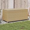 Garden Storage Box Mix Beige 50.2 Gal Poly Rattan