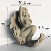 Resin Lifelike Mermaid Sculpture Statue Mounted