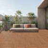 Wood Plastic Composite Deck Tiles Set of 20pcs, Composite Decking Resist Rust, Water, Weather, Easy to DIY & Maintain, Indoor&Outdoor,Ideal for Patios