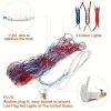 1PC American Flag Net Light; Outdoor Waterproof Mesh Lights; LED String Light; Multicolor Lights For Garden  Wall Decor