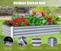 6x3x1ft Galvanized Raised Garden Bed, Outdoor Planter Garden Boxes Large Metal Planter Box for Gardening Vegetables Fruits Flowers, Silvery - as Pic