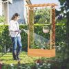 Raised Garden Bed with Arch Trellis Orange