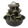 8.3inches Rock Cascading Tabletop Fountain with LED Light