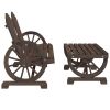 2 Piece Patio Lounge Set Solid Wood Fir