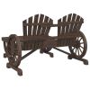 2 Piece Patio Lounge Set Solid Wood Fir