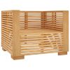 Patio Sofa Chair with Cream Cushions Solid Wood Teak