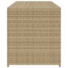 Garden Storage Box Mix Beige 74.8 Gal Poly Rattan