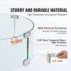VEVOR Fire Pit Wind Guard, 23 x 23 x 8 Inch Glass Flame Guard, Round Glass Shield, 1/4-Inch Thick Fire Table, Clear Tempered Glass Flame Guard