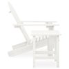 Patio Adirondack Chair with Table Solid Fir Wood White