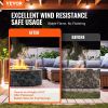 VEVOR Fire Pit Wind Guard, 23 x 23 x 8 Inch Glass Flame Guard, Round Glass Shield, 1/4-Inch Thick Fire Table, Clear Tempered Glass Flame Guard