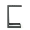 CAPE CORAL ALU C-SHAPED TABLE GREY