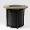 30inch Round Fire Pit Table Propane Fire Table with Lava Rocks