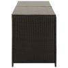 Patio Storage Box Poly Rattan 78.7"x19.6"x23.6" Brown