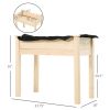 Outsunny Raised Garden Bed with Legs, 34" x 18" x 30", Elevated Wooden Planter Box, Self-Draining with Bed Liner for Vegetables, Herbs