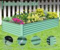 6x3x1.5ft Galvanized Raised Garden Bed,