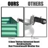 6x3x1ft Galvanized Raised Garden Bed,