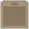 Patio Storage Box Light Brown 21.9"x16.9"x20.9" Polypropylene