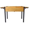 Raised Garden Bed, Metal Leg Wood Planter Boxes with Folding Storage Shelf