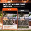 VEVOR Gas Fire Pit Wind Guard for Square Fire Table, 19 x 19 x 7.5 inch Clear Tempered Wind Guard for Firepits, 0.31 inch Thick Square Glass Shield