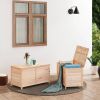 Patio Cushion Box 39.4"x19.7"x22" Solid Wood Fir