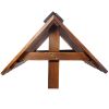 Rustic Wooden Wishing Well Planter Outdoor Home Décor for Patio, Garden, Yard w/Hanging Bucket - as Pic