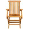 9 Piece Folding Patio Dining Set Solid Teak Wood