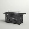 24" Steel Propane Fire Pit Table with Cover