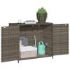 Patio Storage Cabinet Gray 32.7"x17.7"x29.9" Poly Rattan