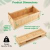 Folding Wooden Raised Garden Bed with Removable Bottom