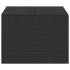 Garden Storage Box Black 76.9 Gal Poly Rattan