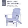 Wooden Adirondack Chair, Outdoor Patio Lawn Chair with Cup Holder, Weather Resistant Lawn Furniture, Classic Lounge for Deck, Garden, Backyard