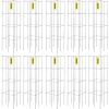 VEVOR Tomato Cages, 11.8" x 11.8" x 46.1", 10 Packs Square Plant Support Cages, Silver PVC-Coated Steel Tomato Towers for Climbing Vegetables, Plants