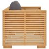 Patio Sofa Chair with Dark Gray Cushions Solid Wood Teak