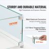 VEVOR Fire Pit Wind Guard, 38 x 10.5 x 6 Inch Glass Wind Guard, Rectangular Glass Shield, 0.3" Thick Fire Table, Clear Tempered Glass Flame Guard