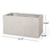 OUTDOOR LARGE SQUARE MGO PLANTER