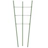 Garden Plant Supports with 3 Rings 5 pcs Green 17.7" Steel