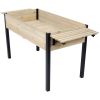 Raised Garden Bed, Metal Leg Wood Planter Boxes