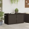 Patio Storage Cabinet Brown 43.3"x21.7"x23.8" Poly Rattan