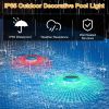 2Pcs Solar Powered Floating LED Light IP65 Waterproof Rechargeable Pool Lamps Gradient Multicolor Changing Outdoor Decorative Lights