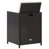 Patio Chairs 4 pcs Poly Rattan Black