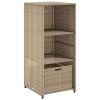 Patio Storage Cabinet Beige 19.7"x21.7"x45.3" Poly Rattan
