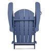 Folding Outdoor Adirondack Chair Set of 2 and Table Set