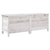 Patio Storage Box White 59.1"x19.7"x22.2" Solid Wood Fir