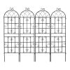 2 Pack Metal Garden Trellis 71" x 19.7" Rustproof Trellis for Climbing Plants Outdoor Flower Support Black