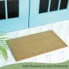 Welcome Doormats Natural Coco Coir Mats with Non Slip PVC Backing Indoor Outdoor Mats for Home & Office Floor Mats for Door Decor Patio Decor Plain En