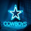 Neon Ice Blue Cowboys sign